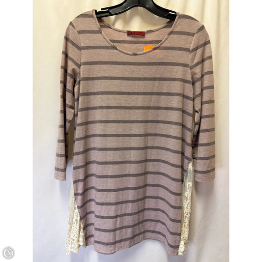 Top Long Sleeve By Bke In Mauve, Size: Xs