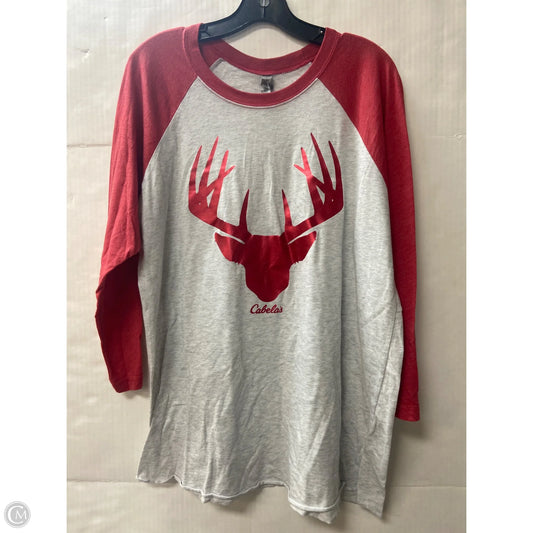 Top Long Sleeve By Next Level In Red, Size: Xl