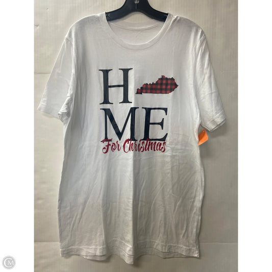 Top Short Sleeve By Clothes Mentor In White, Size: L