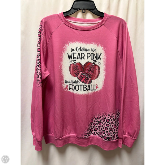 Top Long Sleeve By Clothes Mentor In Pink, Size: Xxl
