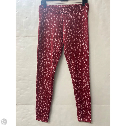Pants Leggings By Serra In Red, Size: M