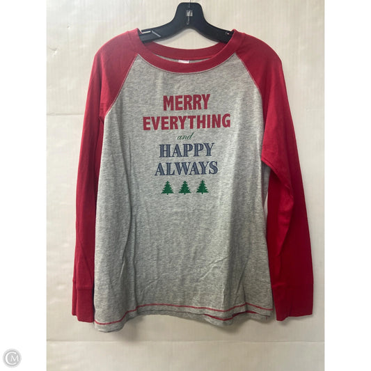 Top Long Sleeve By Clothes Mentor In Red, Size: L