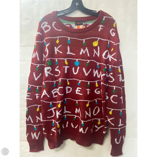 Sweater By Clothes Mentor In Red, Size: L