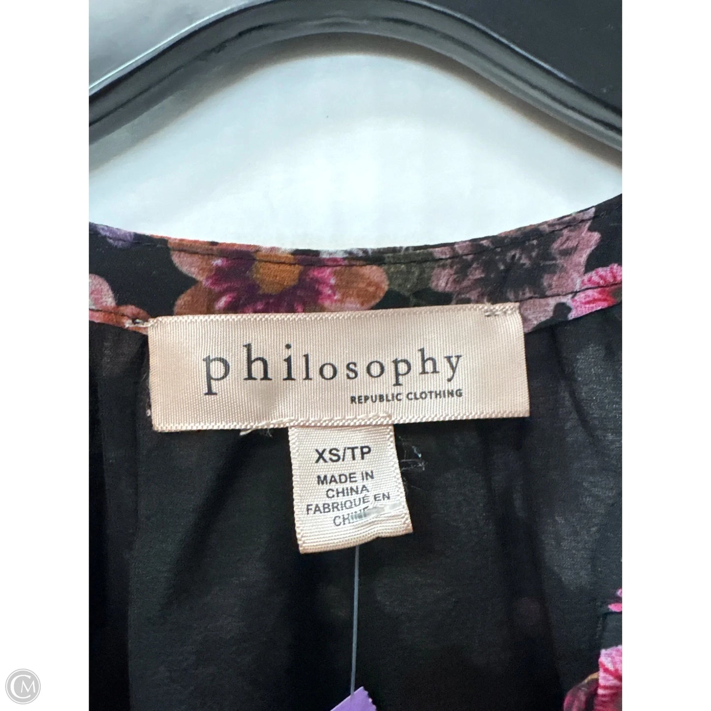 Top Short Sleeve By Philosophy In Black, Size: Xs