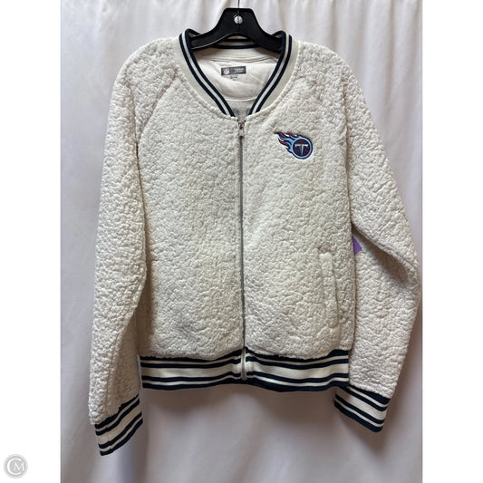 Jacket Faux Fur & Sherpa By Nfl In White, Size: L