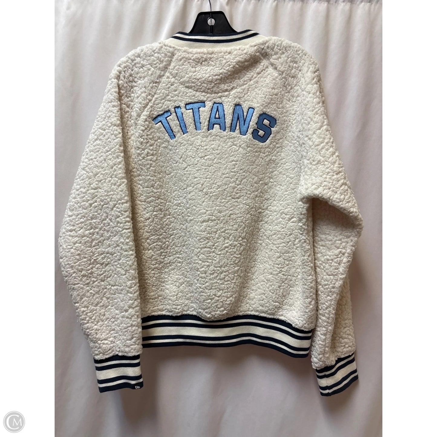 Jacket Faux Fur & Sherpa By Nfl In White, Size: L
