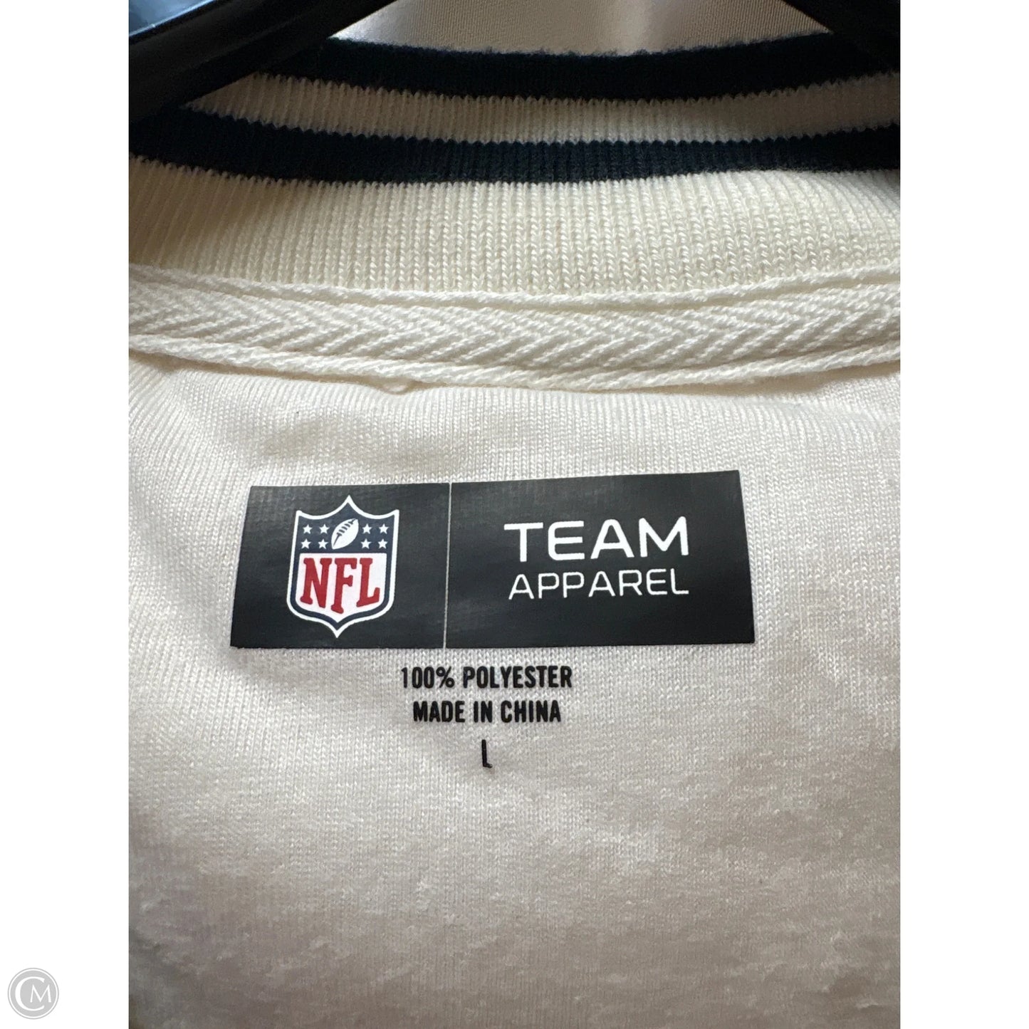 Jacket Faux Fur & Sherpa By Nfl In White, Size: L