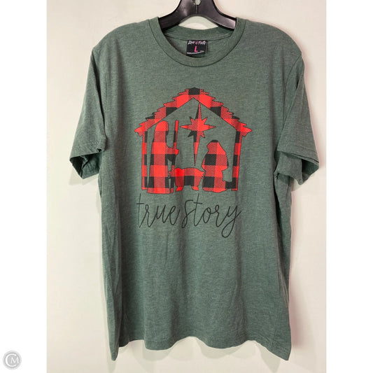 Top Short Sleeve By Clothes Mentor In Green, Size: L