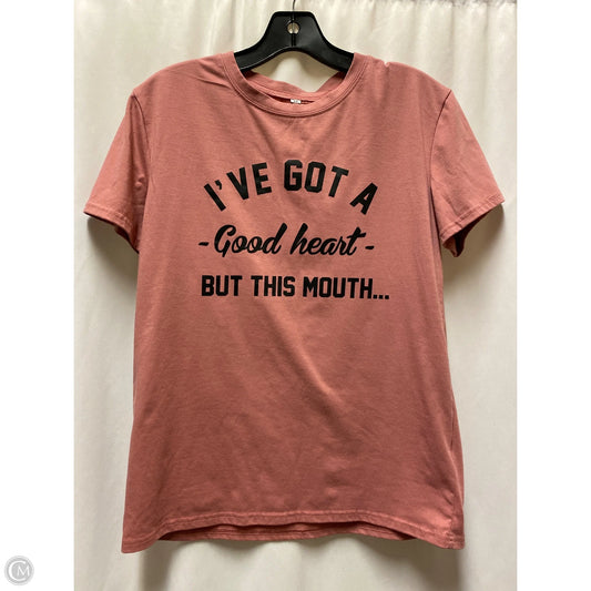 Top Short Sleeve By Clothes Mentor In Pink, Size: M