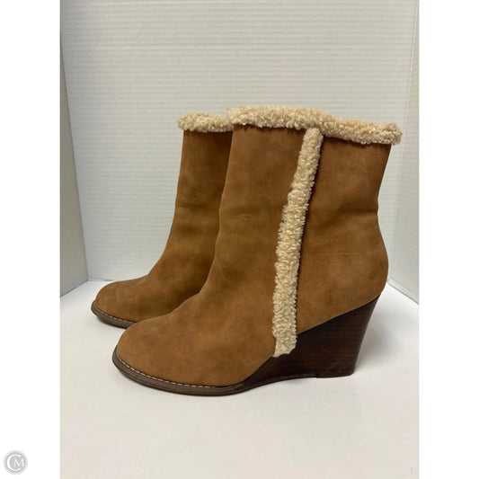 Boots Ankle Heels By Report In Brown, Size: 9