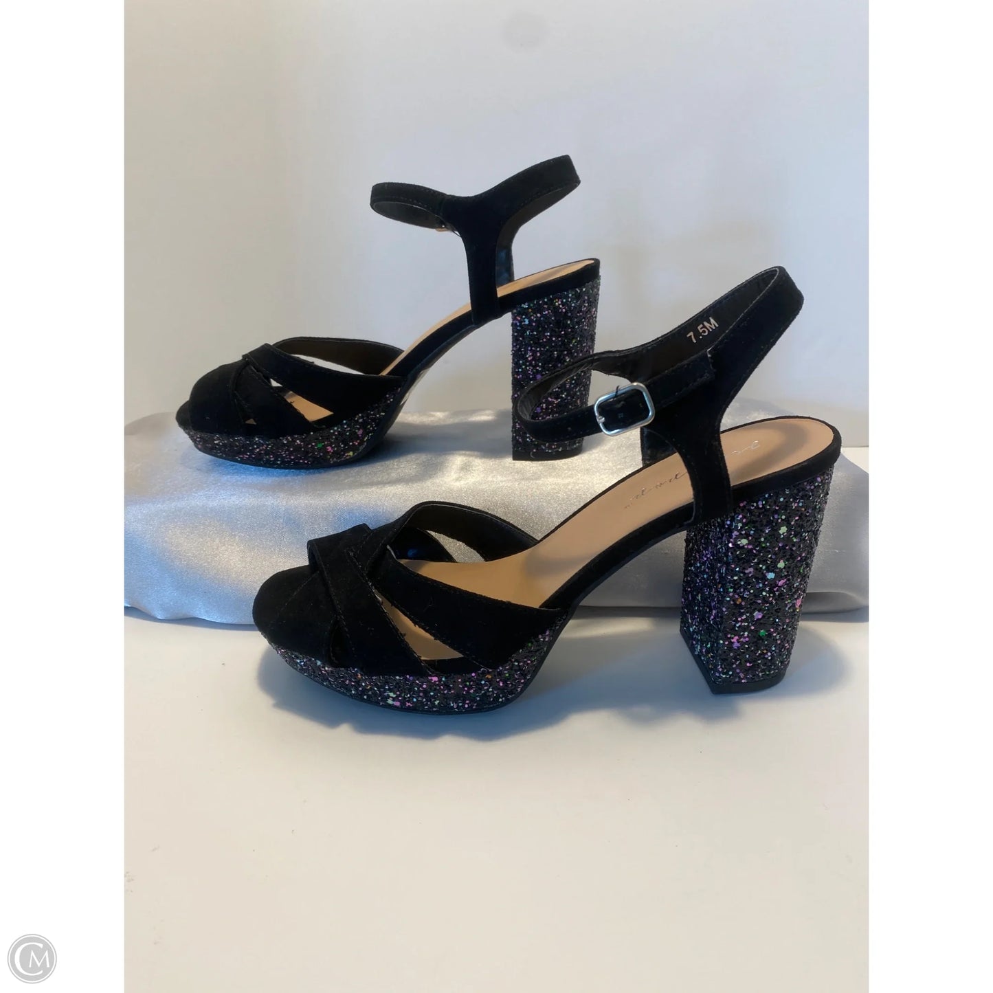 Shoes Heels Block By Jelly Pop In Black, Size: 7.5