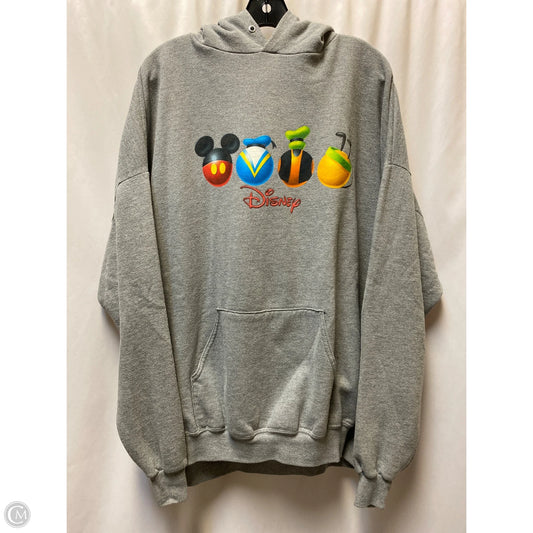 Sweatshirt Hoodie By Disney Store In Grey, Size: 2x