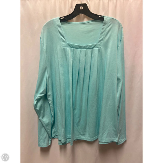 Top Long Sleeve By Clothes Mentor In Teal, Size: 4x