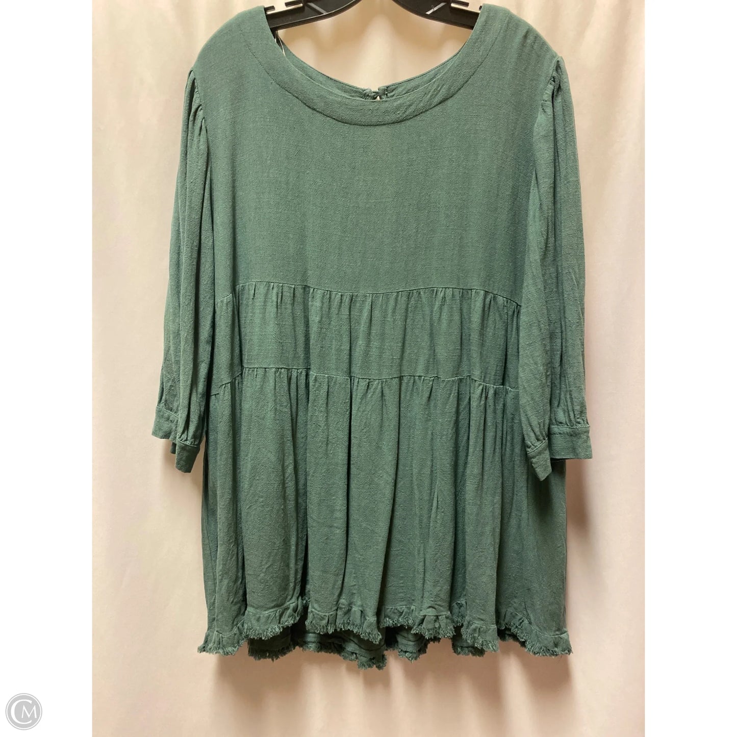 Top Long Sleeve By Umgee In Green, Size: 1x