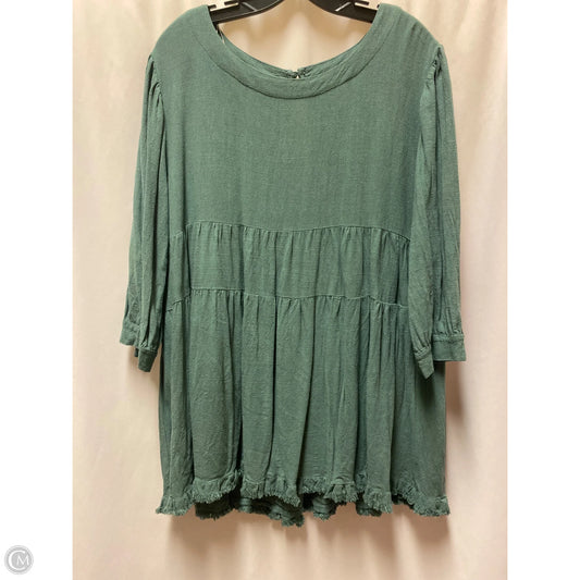 Top Long Sleeve By Umgee In Green, Size: 1x