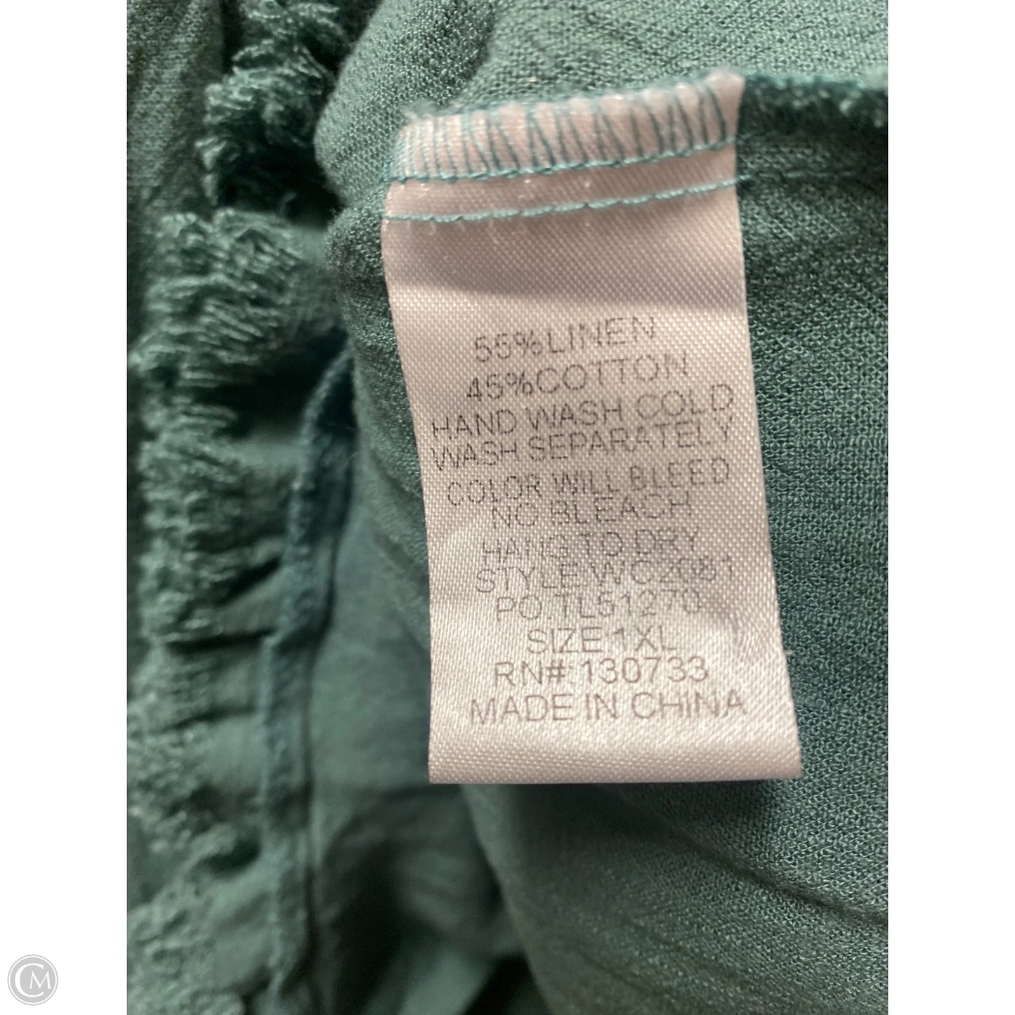 Top Long Sleeve By Umgee In Green, Size: 1x