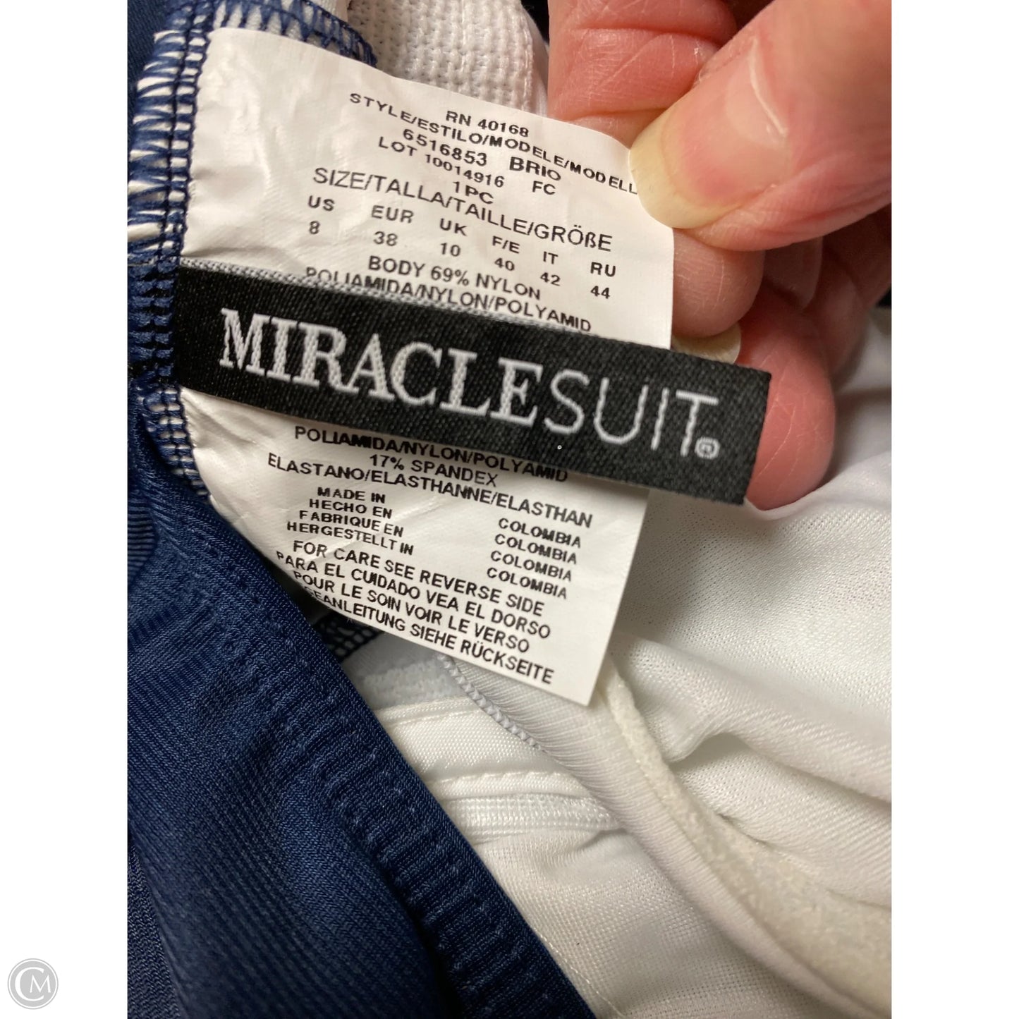 Swimsuit By Miracle In Navy, Size: M