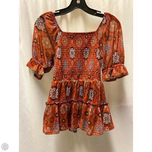 Top Short Sleeve By Maurices In Orange, Size: Xs