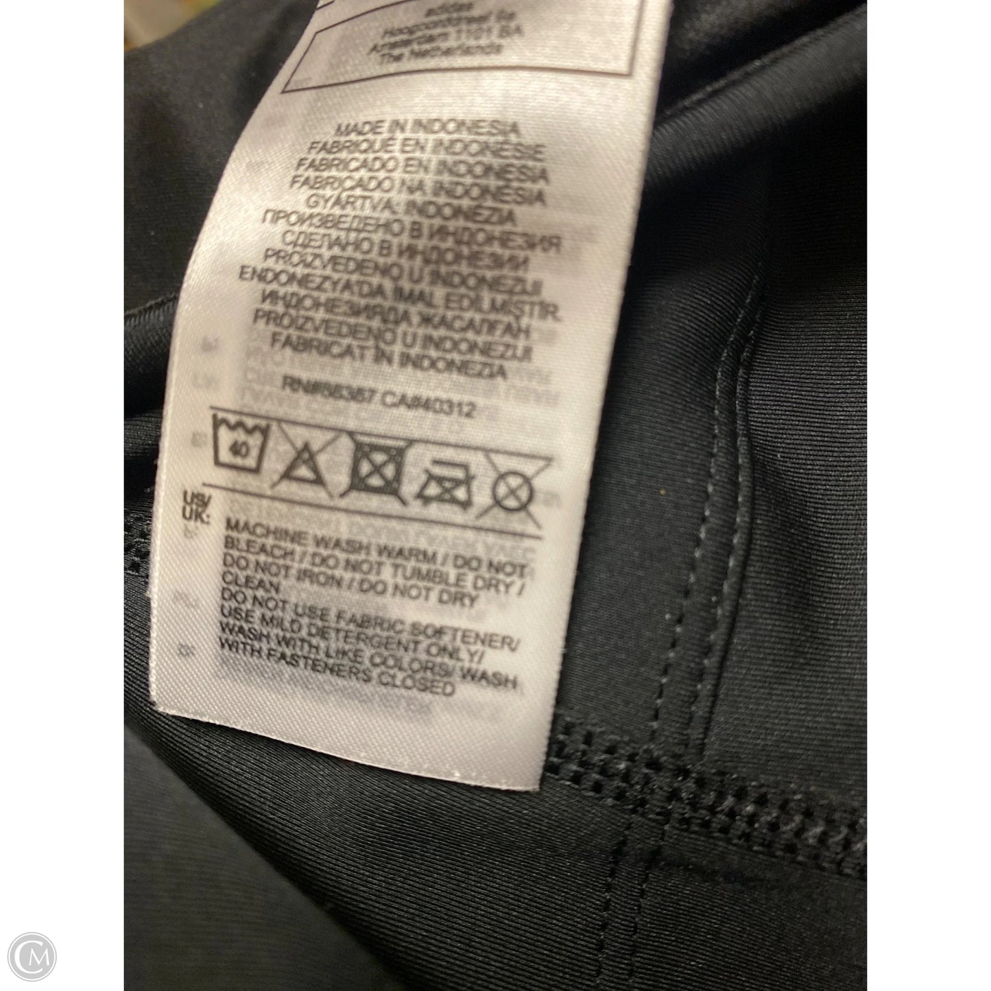 Athletic Leggings By Adidas In Black, Size: M