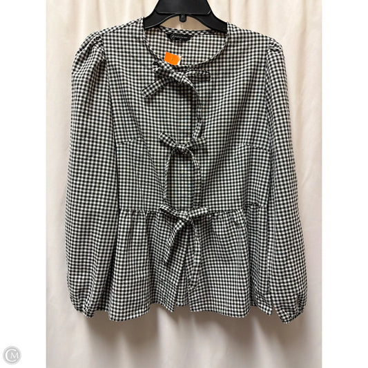 Top Long Sleeve By Clothes Mentor In Black & White, Size: M