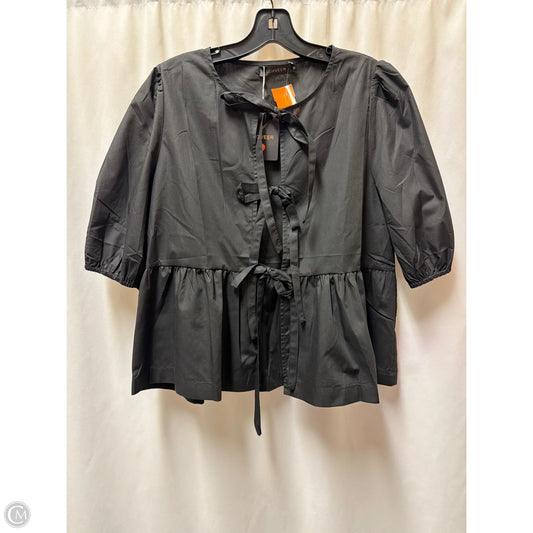 Top Short Sleeve By Clothes Mentor In Black, Size: M