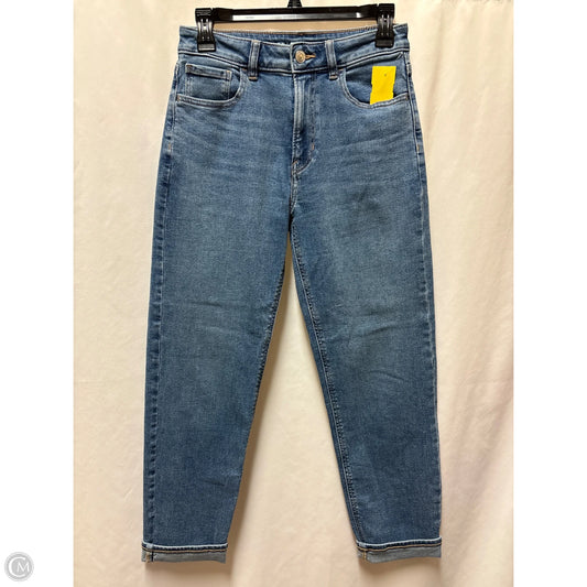 Jeans Straight By American Eagle In Blue Denim, Size: 2