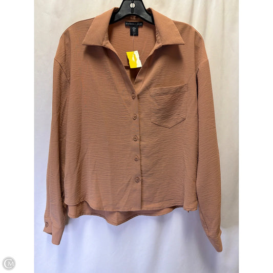 Top Long Sleeve By Sincerely Jules In Orange, Size: M