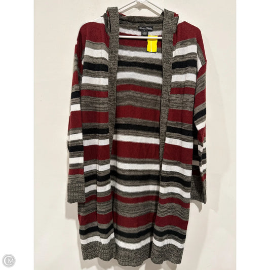 Sweater Cardigan By Clothes Mentor In Maroon, Size: M