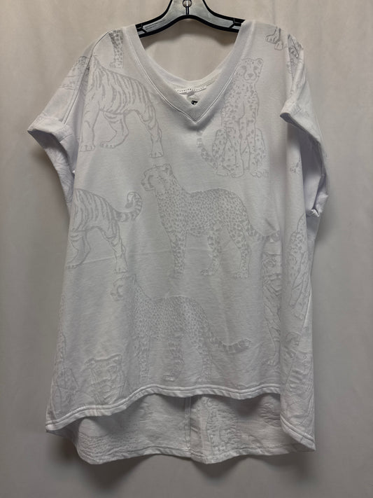 Top Short Sleeve By Jane And Delancey In White, Size: 1x