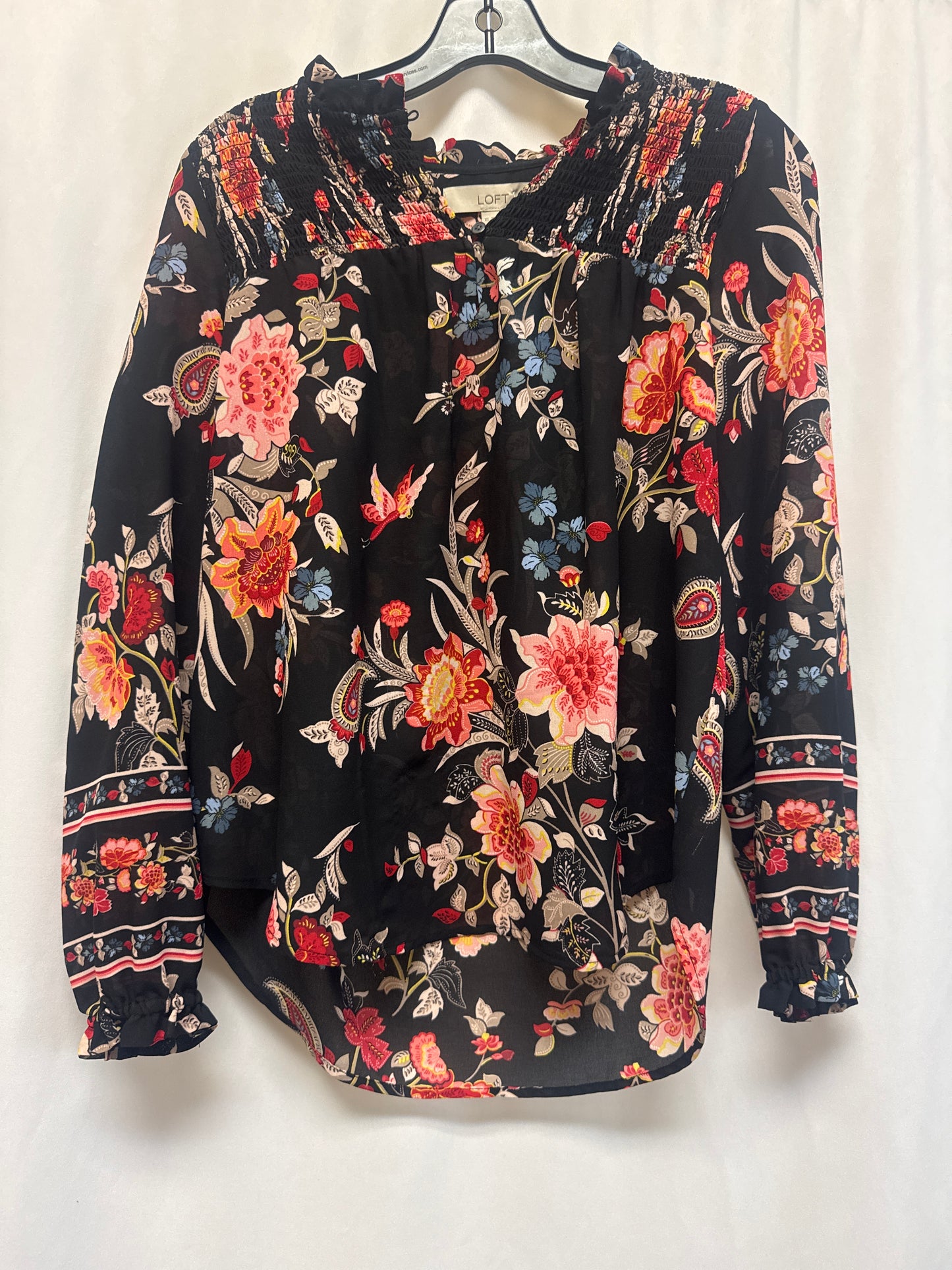 Top Long Sleeve By Loft In Black, Size: Xs