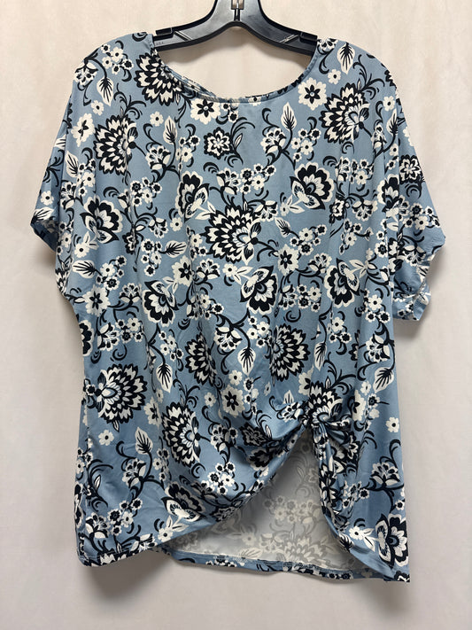 Top Short Sleeve By Ruby Rd In Blue, Size: Xl