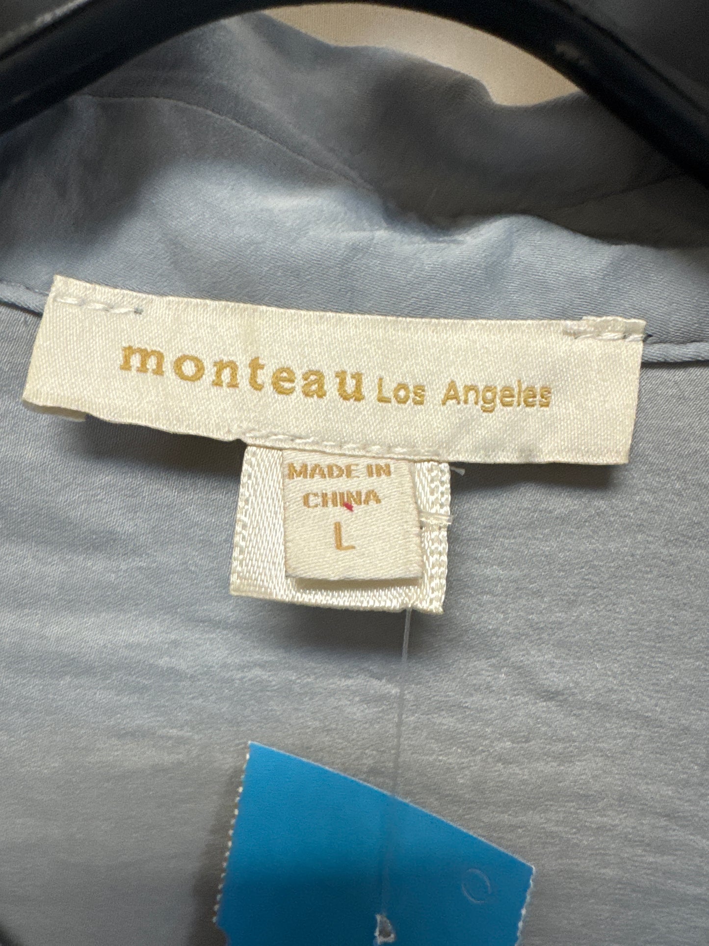 Top 3/4 Sleeve By Monteau In Blue, Size: L