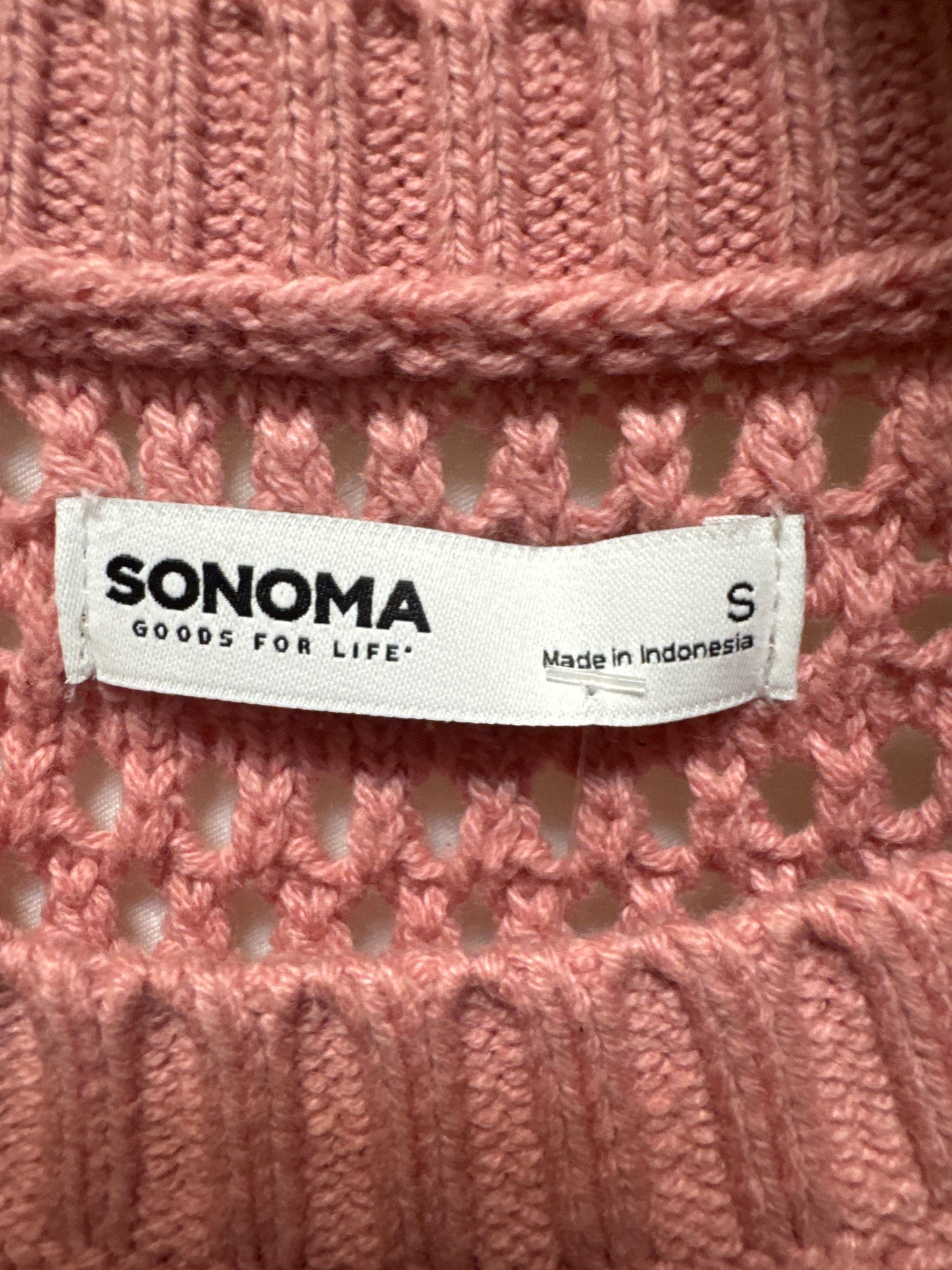 Top Short Sleeve By Sonoma In Pink, Size: S