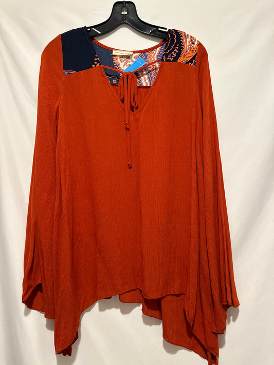 Top Long Sleeve By Clothes Mentor In Brown, Size: S