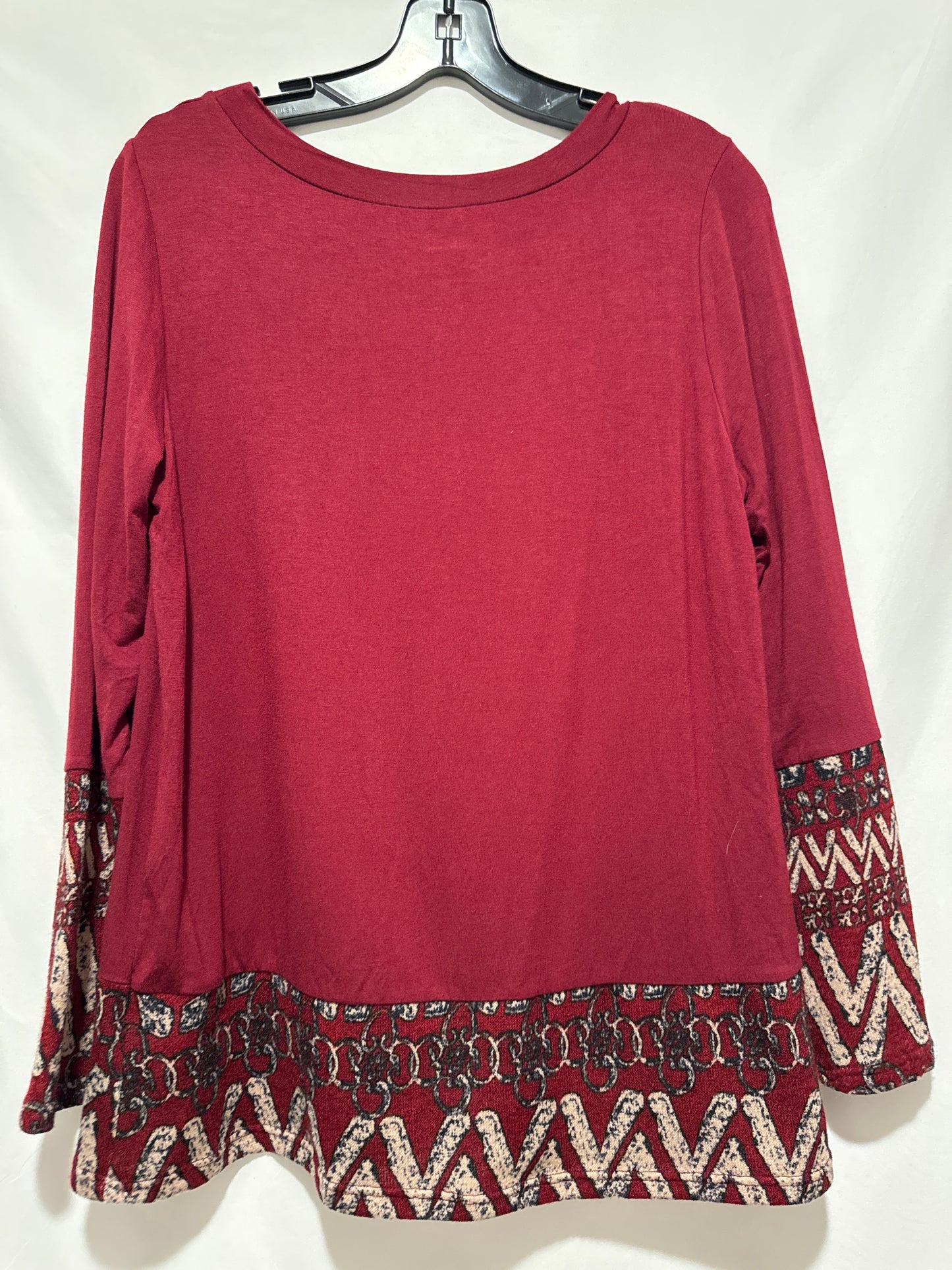 Top Long Sleeve By Clothes Mentor In Maroon, Size: S