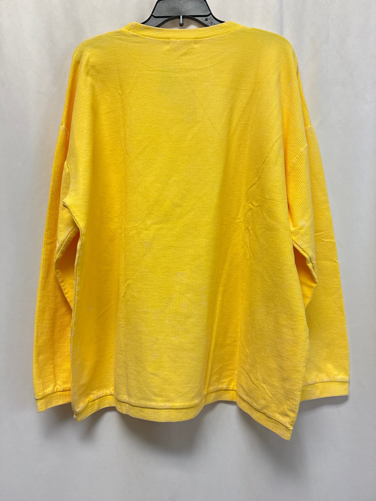 Top Long Sleeve By Clothes Mentor In Yellow, Size: 2x