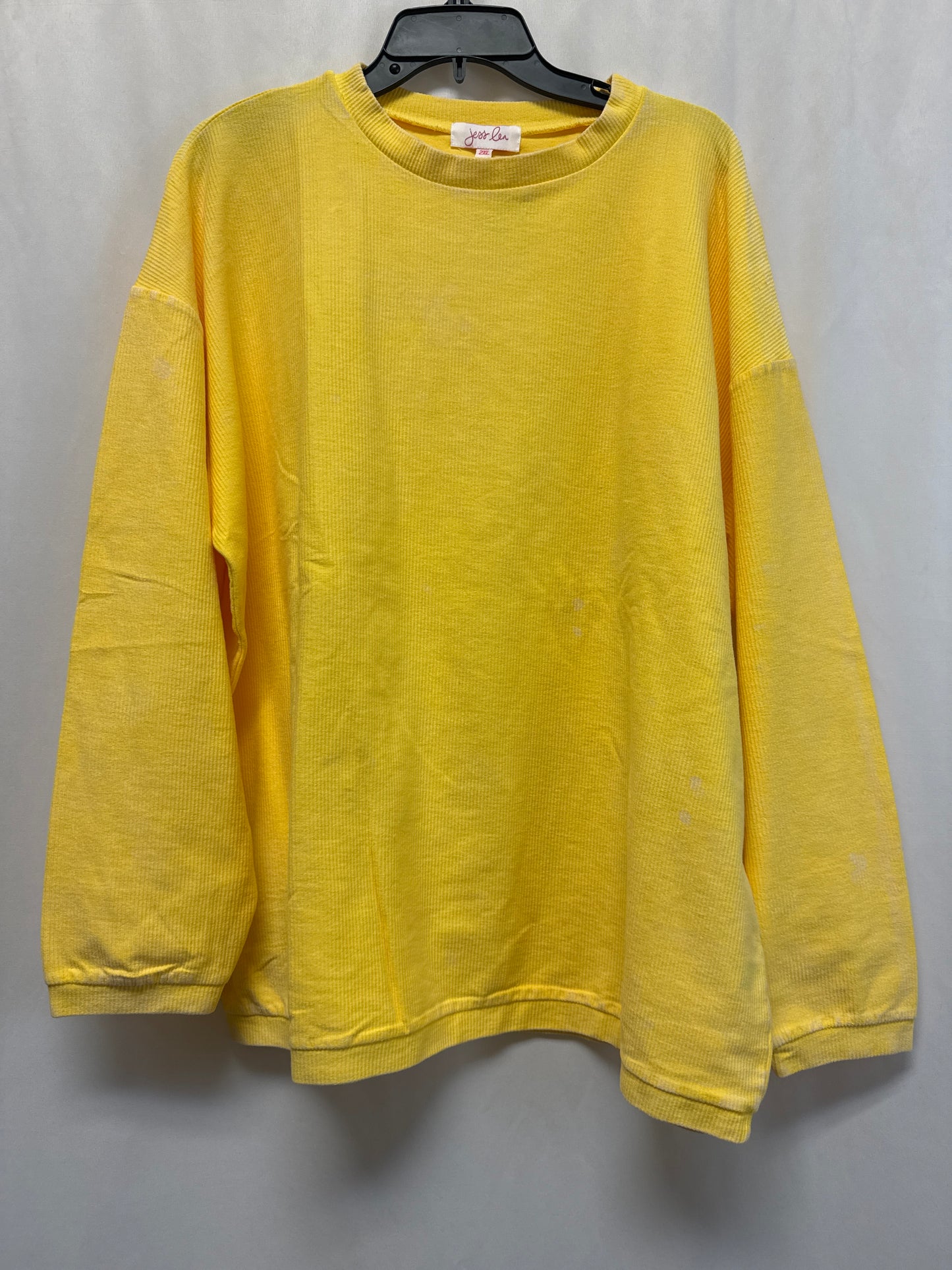 Top Long Sleeve By Clothes Mentor In Yellow, Size: 2x