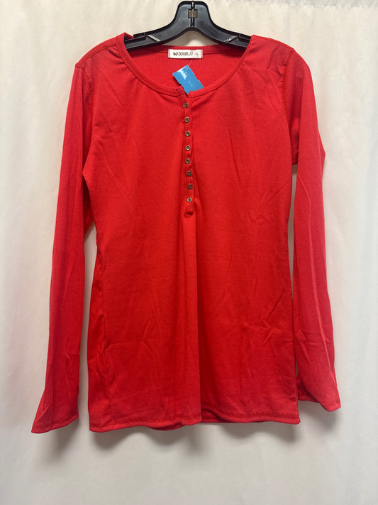 Top Long Sleeve By Cmf In Coral, Size: Xl