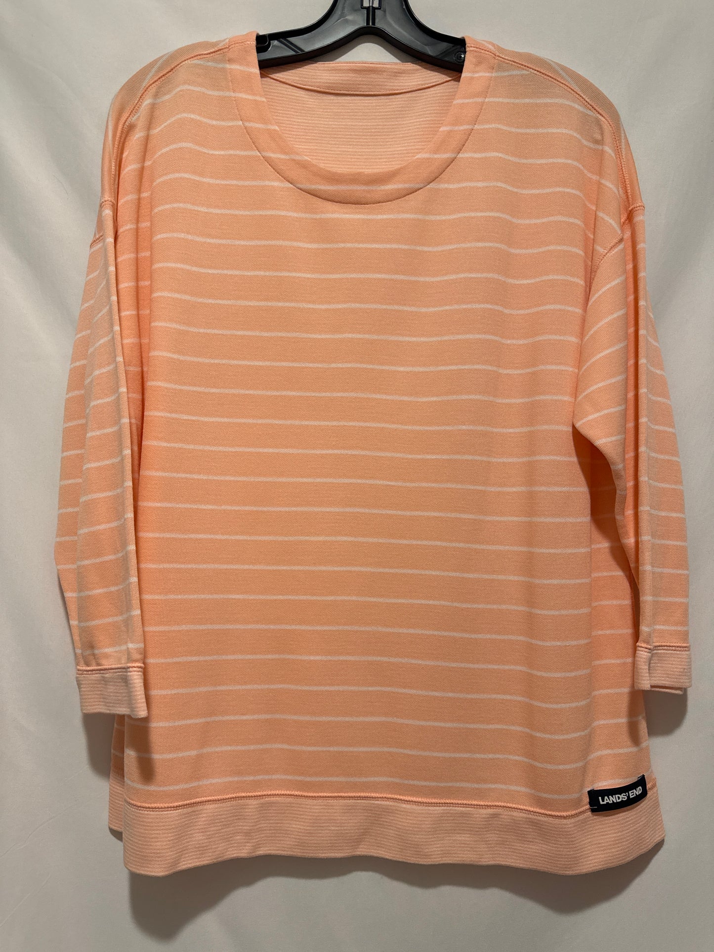 Top Long Sleeve By Lands End In Peach, Size: Xl