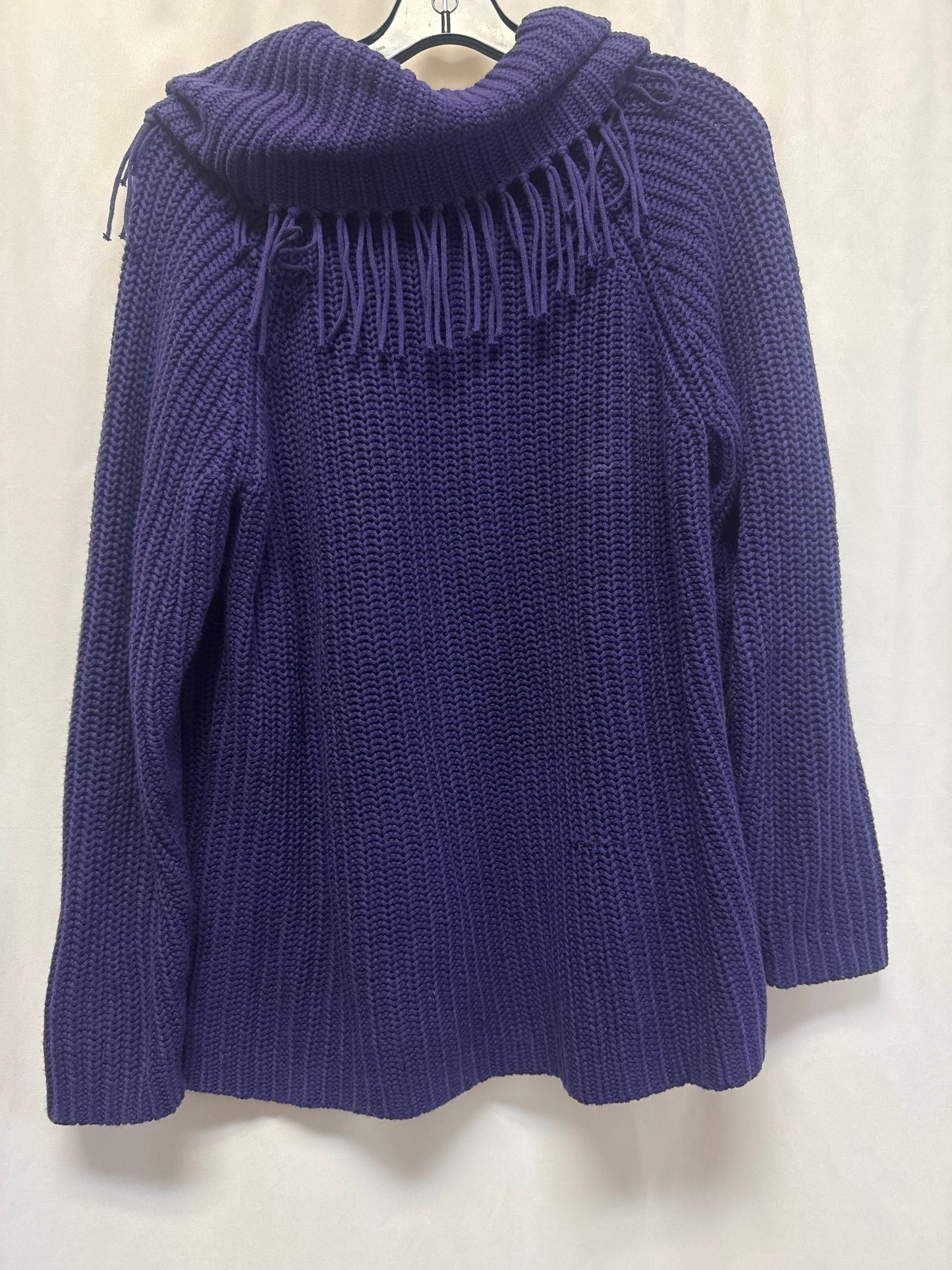 Sweater By Chicos In Purple, Size: Xl