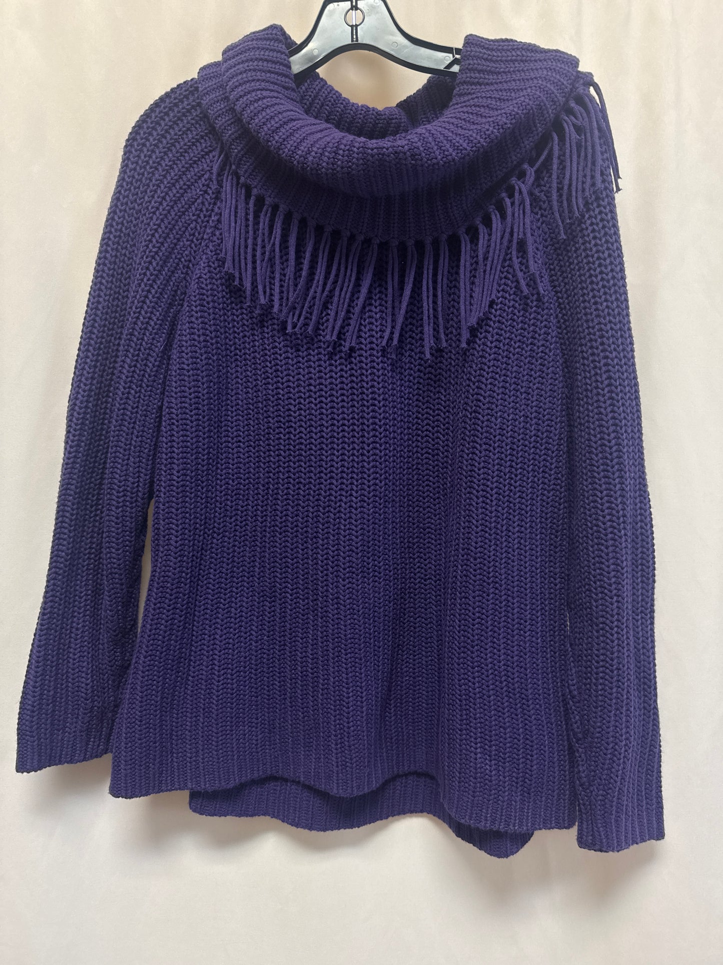 Sweater By Chicos In Purple, Size: Xl