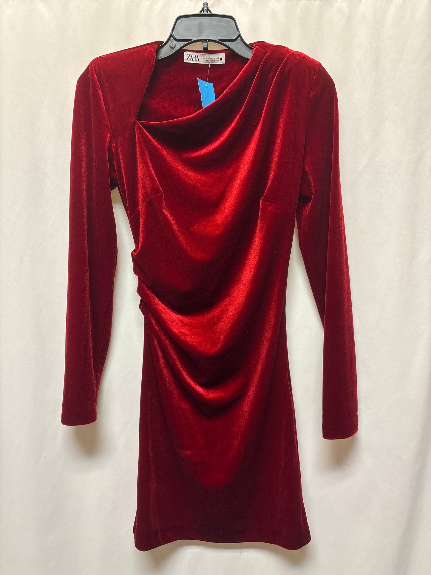 Dress Party Midi By Zara In Red, Size: S