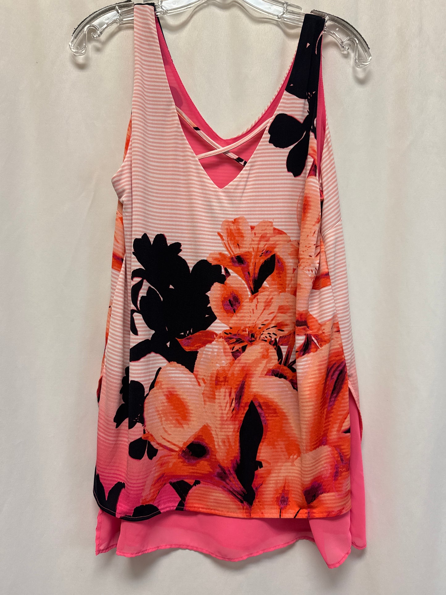 Top Sleeveless By Worthington In Peach, Size: M