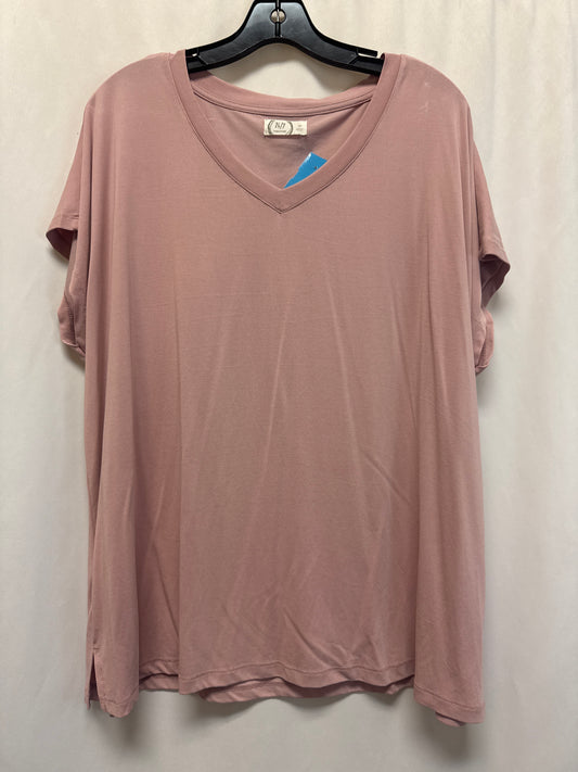 Top Short Sleeve By Maurices In Pink, Size: 1x