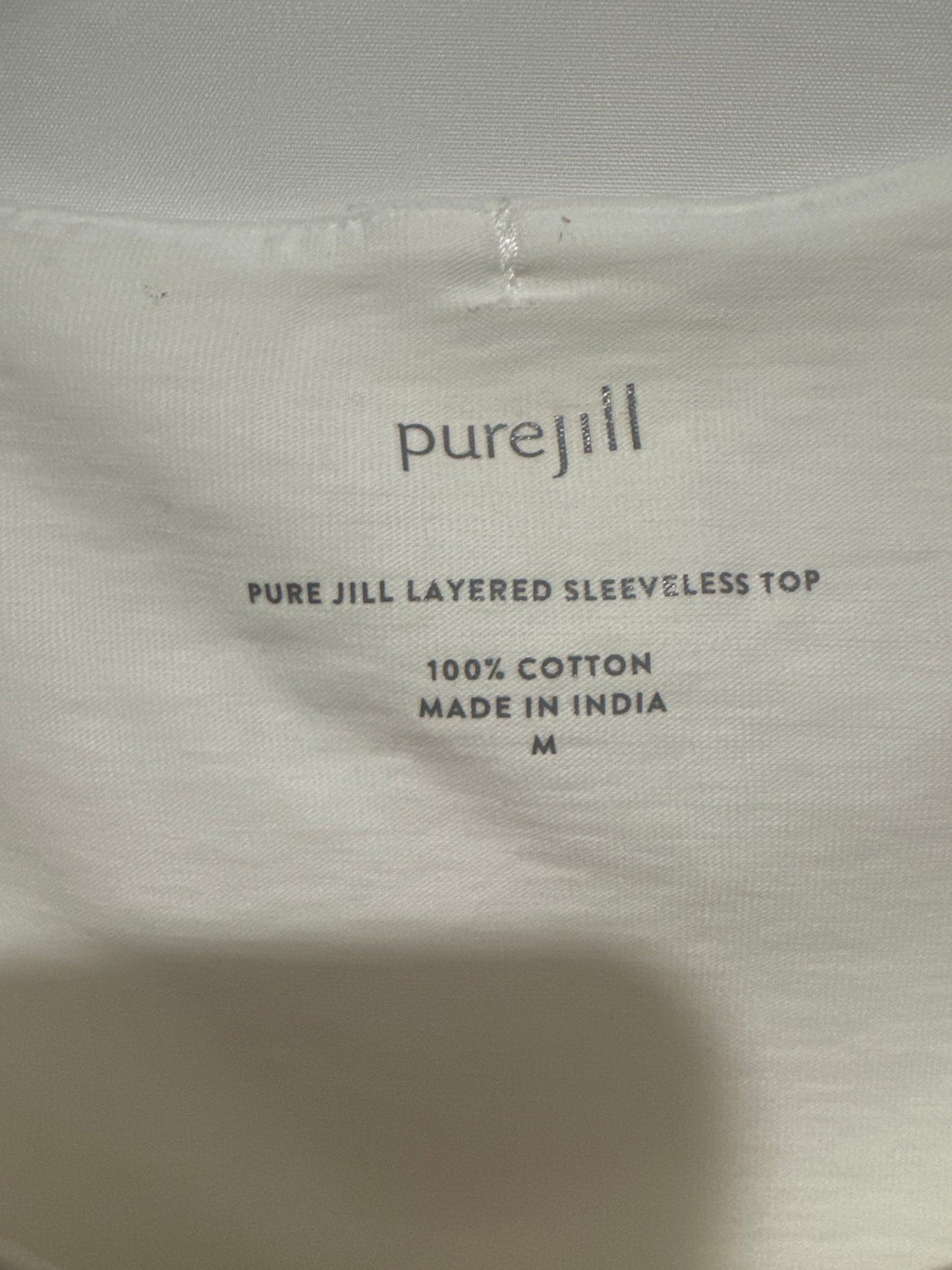 Top Sleeveless By J. Jill In white Size: M