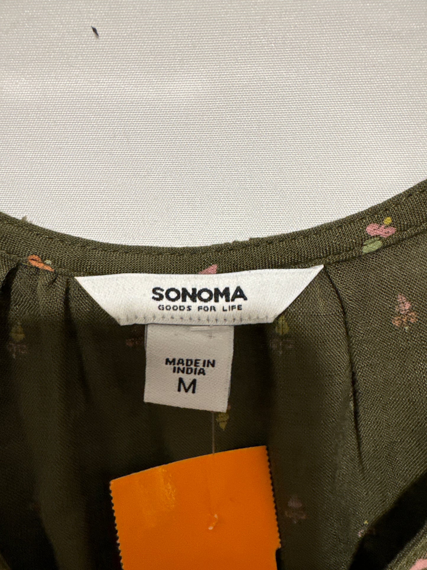 Top Sleeveless By Sonoma In Green, Size: M