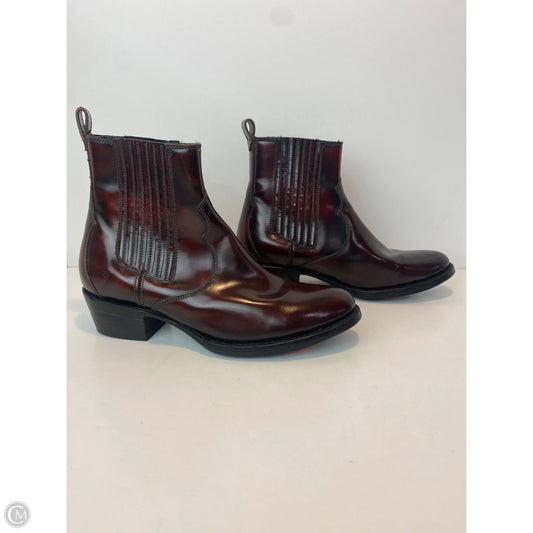 Boots Designer By Frye In Maroon, Size: 8