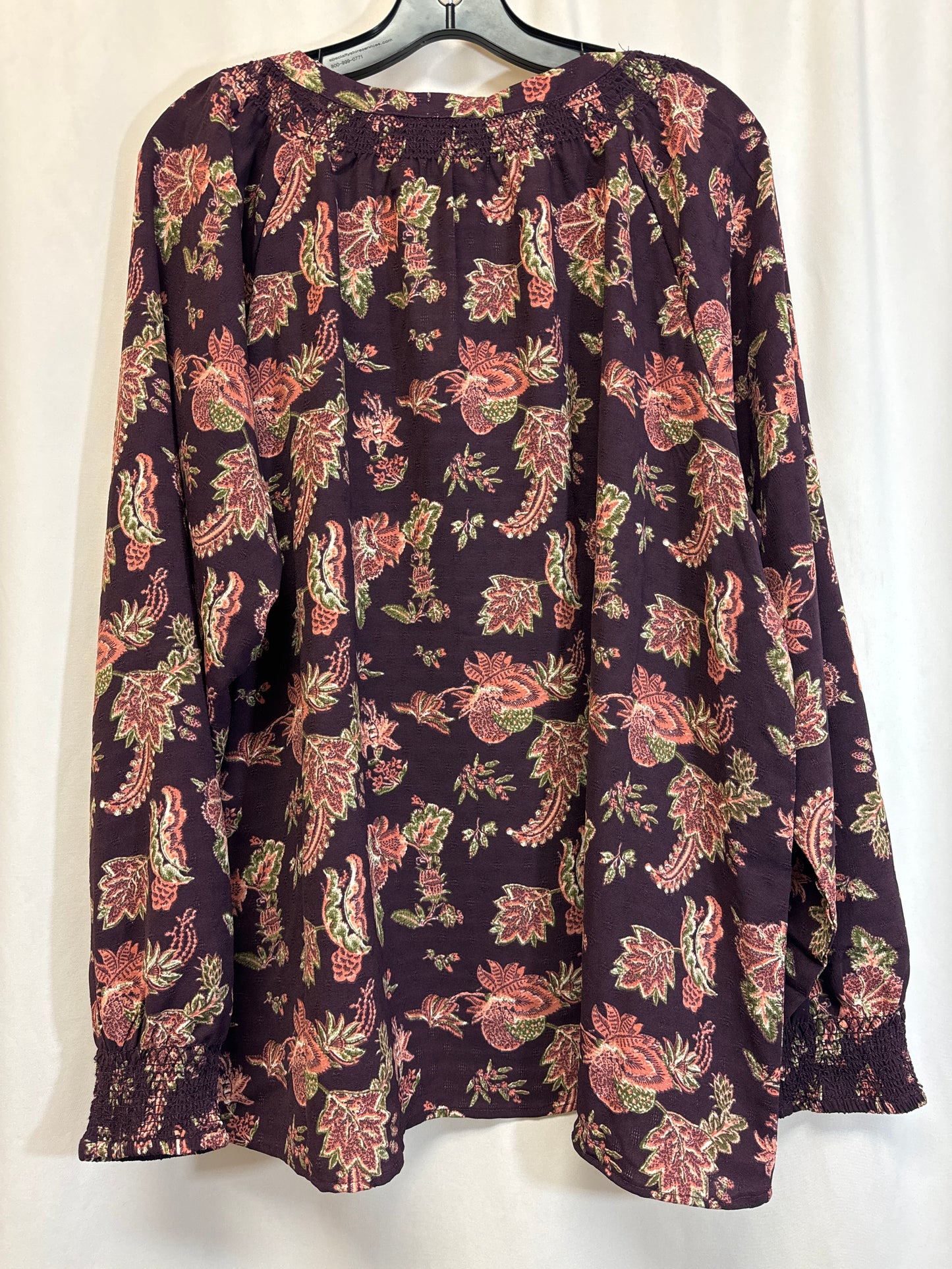 Top Long Sleeve By Wonderly In Purple, Size: Xl