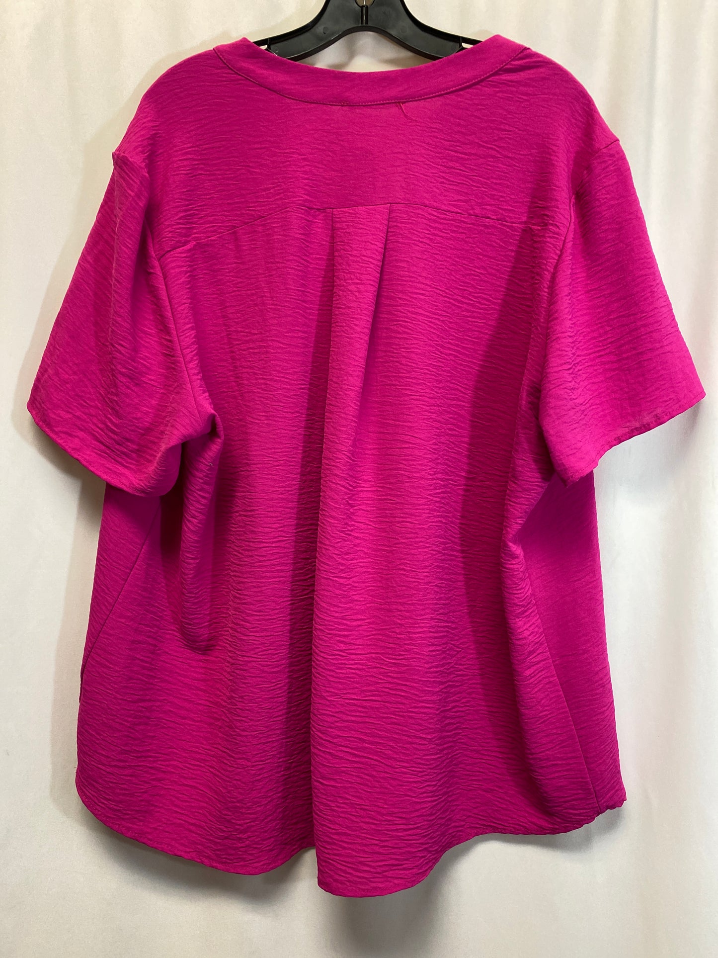 Top Short Sleeve By Entro In Pink, Size: 1x