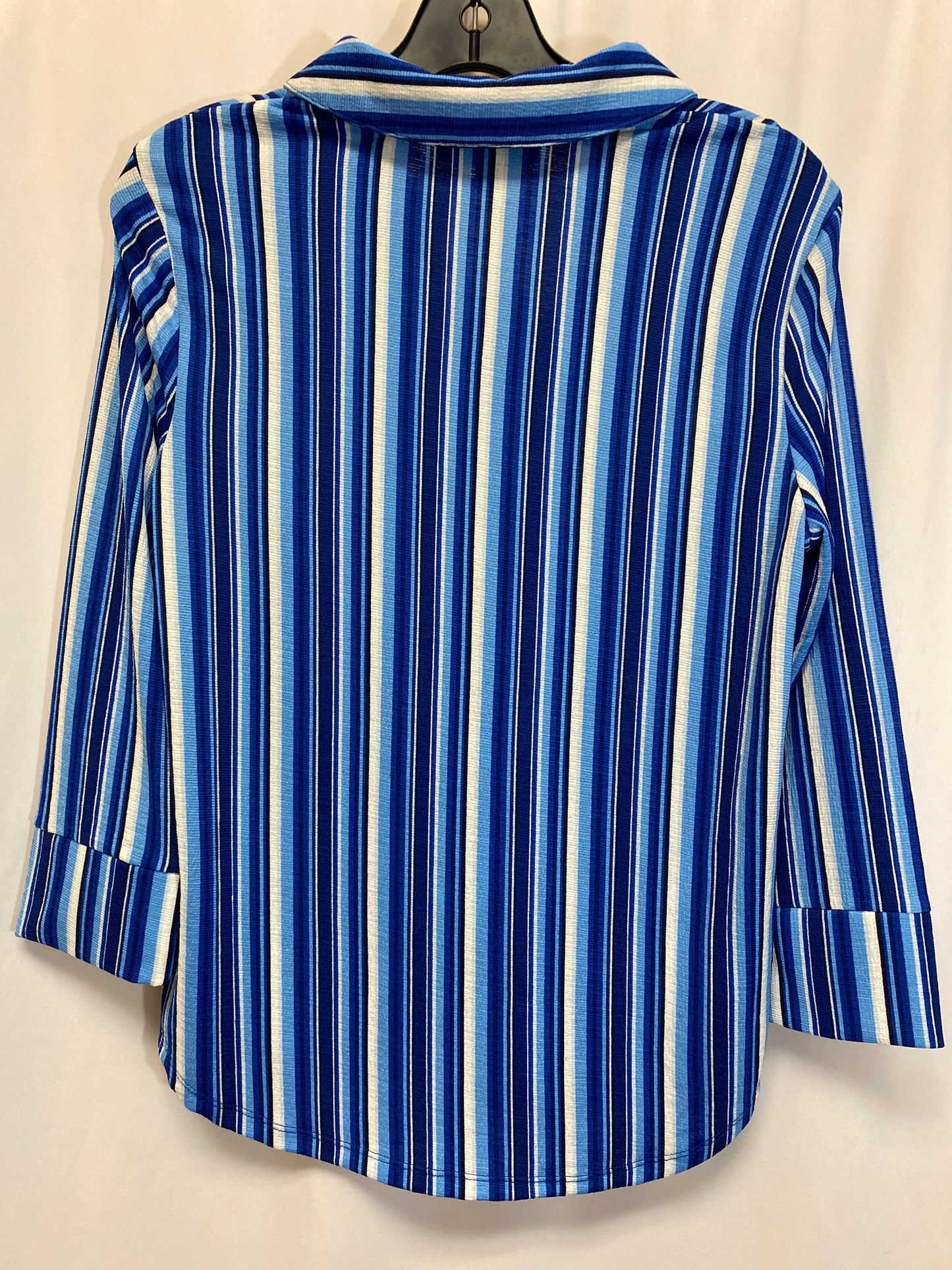 Top 3/4 Sleeve By Fred David In Blue, Size: M